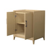 Custom image for White Oak with Matte Black Trim / No Mirror