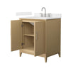 Custom image for White Oak with Brushed Nickel Trim / Carrara Cultured Marble / No Mirror