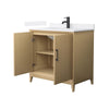 Custom image for White Oak with Matte Black Trim / White Cultured Marble / No Mirror