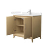 Custom image for White Oak with Brushed Nickel Trim / Carrara Cultured Marble / No Mirror