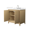 Custom image for White Oak with Brushed Nickel Trim / Carrara Cultured Marble / No Mirror