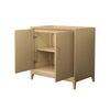 Custom image for White Oak with Brushed Nickel Trim / No Mirror