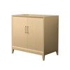 Custom image for White Oak with Brushed Nickel Trim / No Mirror