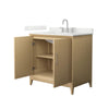 Custom image for White Oak with Brushed Nickel Trim / Giotto Quartz / No Mirror