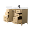 Custom image for White Oak with Matte Black Trim / Carrara Cultured Marble / No Mirror