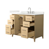 Custom image for White Oak with Brushed Nickel Trim / Giotto Quartz / No Mirror
