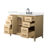 Custom image for White Oak with Matte Black Trim / Giotto Quartz / No Mirror