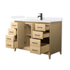 Custom image for White Oak with Matte Black Trim / White Cultured Marble / No Mirror