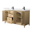 Custom image for White Oak with Matte Black Trim / Giotto Quartz / No Mirror