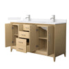Custom image for White Oak with Brushed Nickel Trim / White Cultured Marble / No Mirror