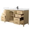 Custom image for White Oak with Matte Black Trim / Giotto Quartz / No Mirror
