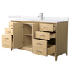 Custom image for White Oak with Brushed Nickel Trim / White Cultured Marble / No Mirror