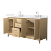 Custom image for White Oak with Brushed Nickel Trim / White Cultured Marble / No Mirror