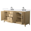 Custom image for White Oak with Matte Black Trim / White Cultured Marble / No Mirror