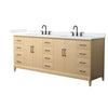 Custom image for White Oak with Matte Black Trim / White Cultured Marble / No Mirror
