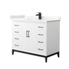 Custom image for White with Matte Black Trim / Giotto Quartz / No Mirror