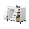Custom image for White with Matte Black Trim / Giotto Quartz / No Mirror
