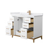 Custom image for White with Satin Bronze Trim / White Cultured Marble / No Mirror