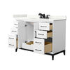 Custom image for White with Matte Black Trim / Giotto Quartz / No Mirror
