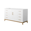 Custom image for White with Satin Bronze Trim / No Mirror
