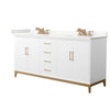 Custom image for White with Satin Bronze Trim / Giotto Quartz / No Mirror