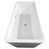 Custom image for White with Polished Chrome Trim and Matte Black Faucet / 68.88