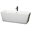 Custom image for White with Polished Chrome Trim and Matte Black Faucet / 68.88