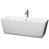 Custom image for White with Polished Chrome Trim and Brushed Gold Faucet / 68.88