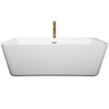Custom image for White with Polished Chrome Trim and Brushed Gold Faucet / 68.88