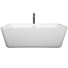 Custom image for White with Shiny White Trim and Matte Black Faucet / 68.88