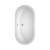 Custom image for White with Polished Chrome Trim and Brushed Gold Faucet / 59.75
