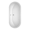 Custom image for White with Polished Chrome Trim and Matte Black Faucet / 68