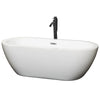 Custom image for White with Polished Chrome Trim and Matte Black Faucet / 68