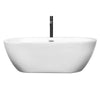 Custom image for White with Polished Chrome Trim and Matte Black Faucet / 68