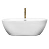 Custom image for White with Polished Chrome Trim and Brushed Gold Faucet / 68