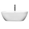 Custom image for White with Shiny White Trim and Matte Black Faucet / 68