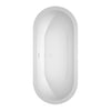 Custom image for White with Shiny White Trim and Matte Black Faucet / 68