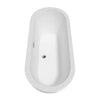 Custom image for White with Polished Chrome Trim and Brushed Gold Faucet / 71.5