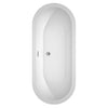 Custom image for White with Polished Chrome Trim and Brushed Gold Faucet / 71.5