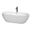Custom image for White with Polished Chrome Trim and Matte Black Faucet / 71.5