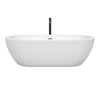 Custom image for White with Polished Chrome Trim and Matte Black Faucet / 71.5
