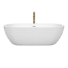Custom image for White with Polished Chrome Trim and Brushed Gold Faucet / 71.5