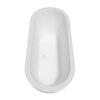 Custom image for White with Shiny White Trim and Matte Black Faucet / 71.5