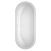 Custom image for White with Shiny White Trim and Matte Black Faucet / 71.5