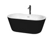 Custom image for Black with Polished Chrome Trim and Matte Black Faucet / 59.75