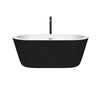 Custom image for Black with Polished Chrome Trim and Matte Black Faucet / 59.75