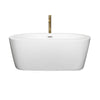 Custom image for White with Polished Chrome Trim and Brushed Gold Faucet / 59.75