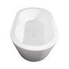 Custom image for White with Shiny White Trim and Brushed Gold Faucet / 59.75