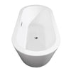 Custom image for White with Polished Chrome Trim and Matte Black Faucet / 67