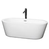 Custom image for White with Polished Chrome Trim and Matte Black Faucet / 67